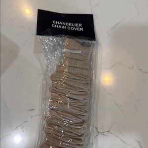 Tan Chandelier Chain Cover